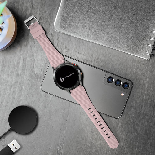 Fossil Gen 4 Explorist (HR) Silicone Strap (Pink)