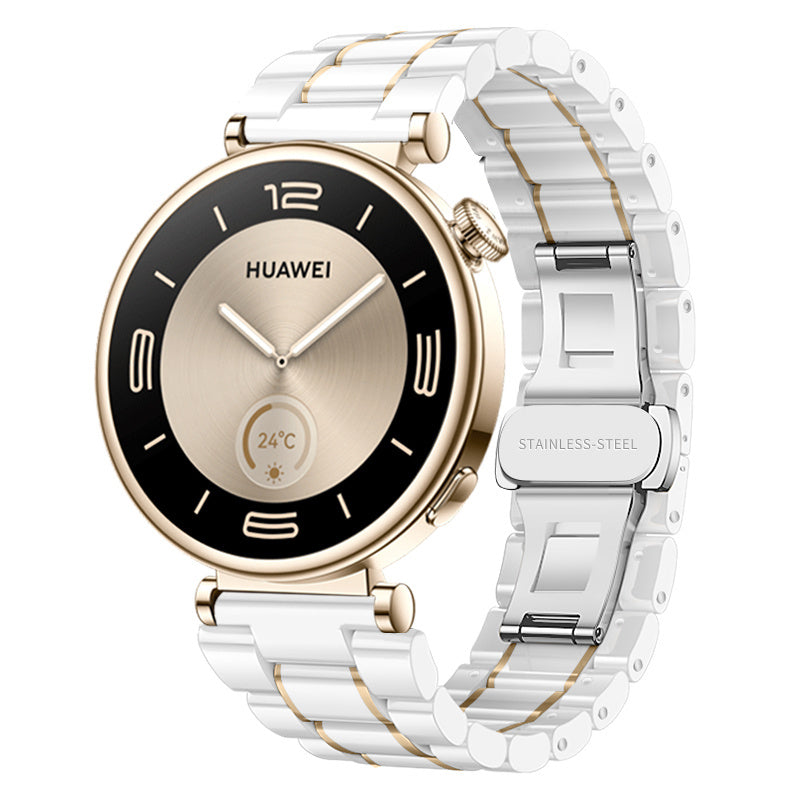 Huawei Watch 5 - 42mm Ceramic Strap (White/Gold)