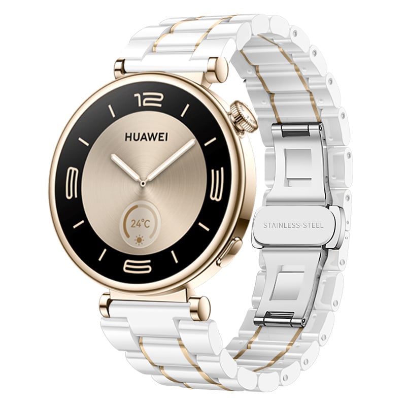 Huawei Watch GT 5 Pro - 42mm Ceramic Strap (White/Gold)