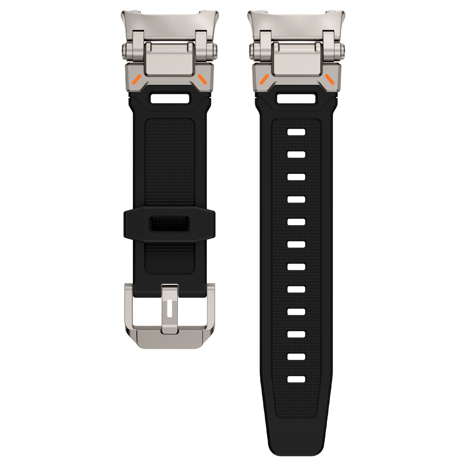 Samsung Galaxy Watch 8 - 40mm 'Explorer' Silicone Strap (Black with Titanium)
