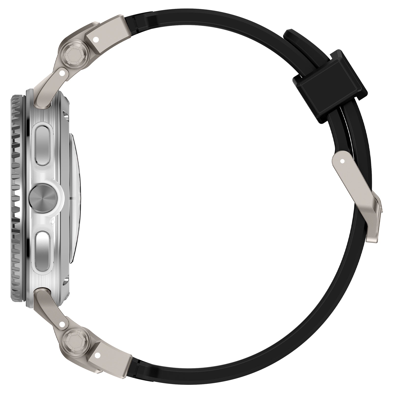 Samsung Galaxy Watch 8 - 40mm 'Explorer' Silicone Strap (Black with Titanium)