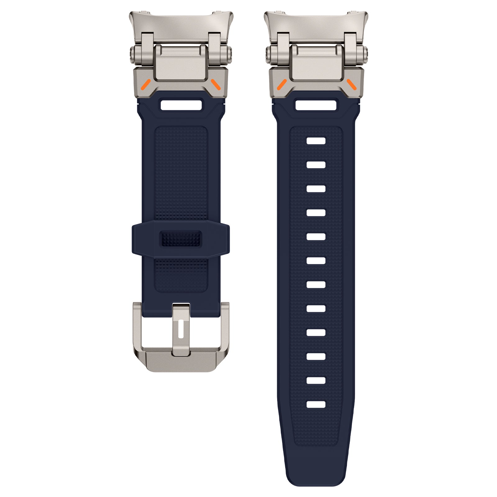 Samsung Galaxy Watch 8 - 40mm 'Explorer' Silicone Strap (Blue with Titanium)