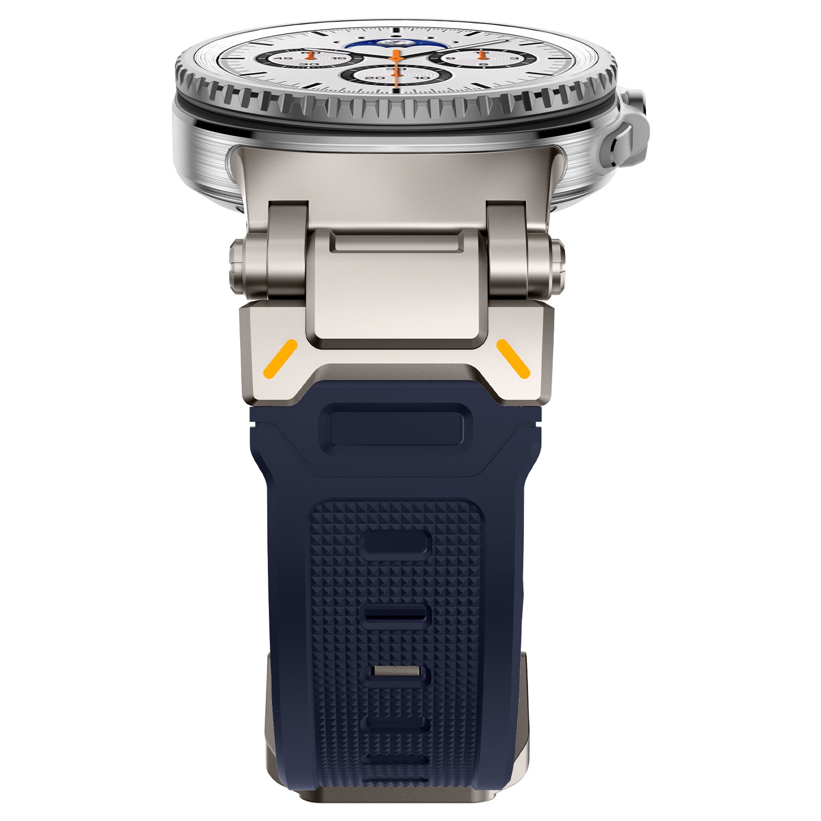 Samsung Galaxy Watch 8 - 44mm 'Explorer' Silicone Strap (Blue with Titanium)
