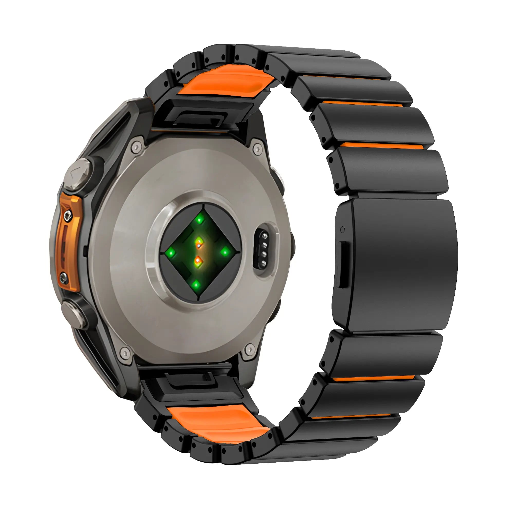 Bandz Garmin D2 Delta Titanium Strap 'Hybrid' (Black/Orange)