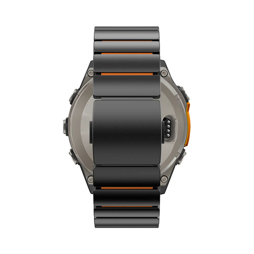 Bandz Garmin D2 Delta Titanium Strap 'Hybrid' (Black/Orange)