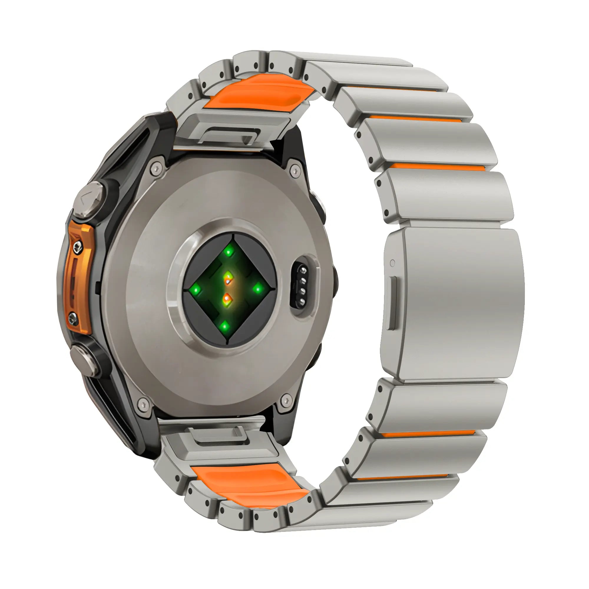 Bandz Garmin Approach S60 Titanium Strap 'Hybrid' (Titanium/Orange)