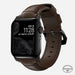 Nomad Traditional Apple Watch Leather Strap (Brown/Black)