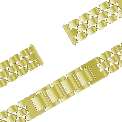 Bandz Fossil Gen 5e - 42mm Steel Strap 'Oval' (Gold)