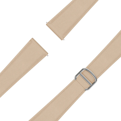 Bandz Amazfit GTS 4 Leather Strap 'D-Type' (Beige)