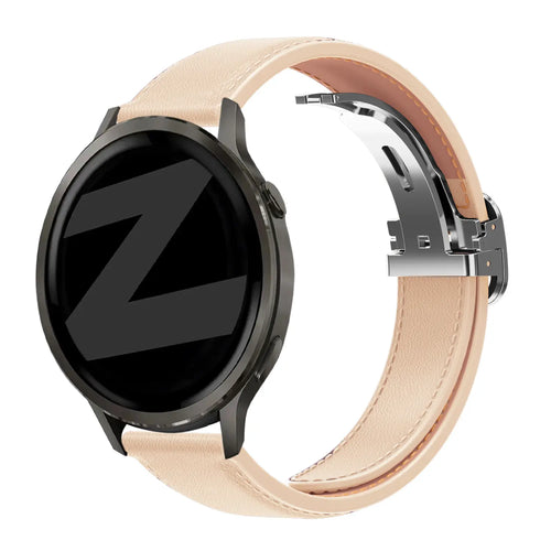 Bandz Amazfit Cheetah 2 Pro Leather Strap 'D-Type' (Beige)