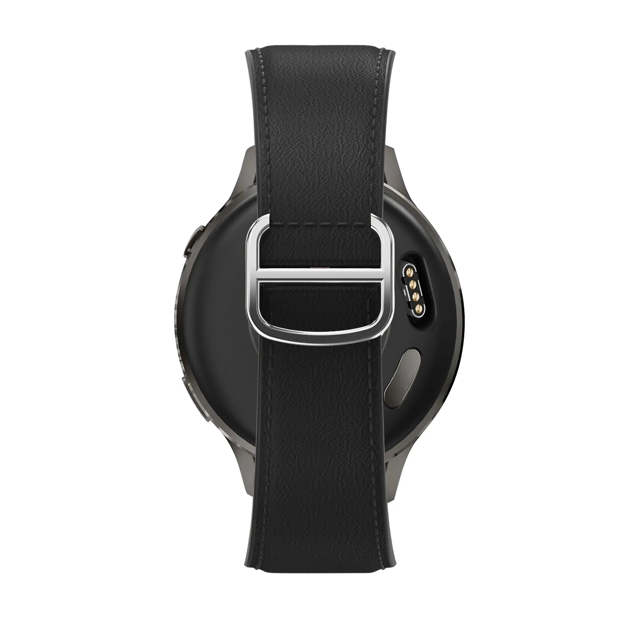Bandz Amazfit Bip U Leather Strap 'D-Type' (Black)