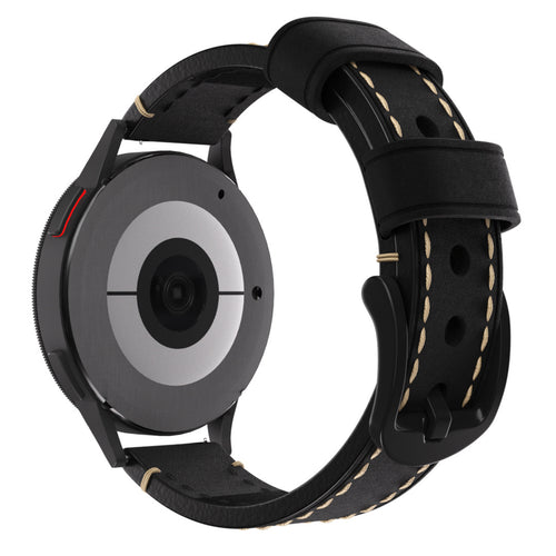 Fossil Gen 5e - 42mm Genuine Leather Strap (Black)