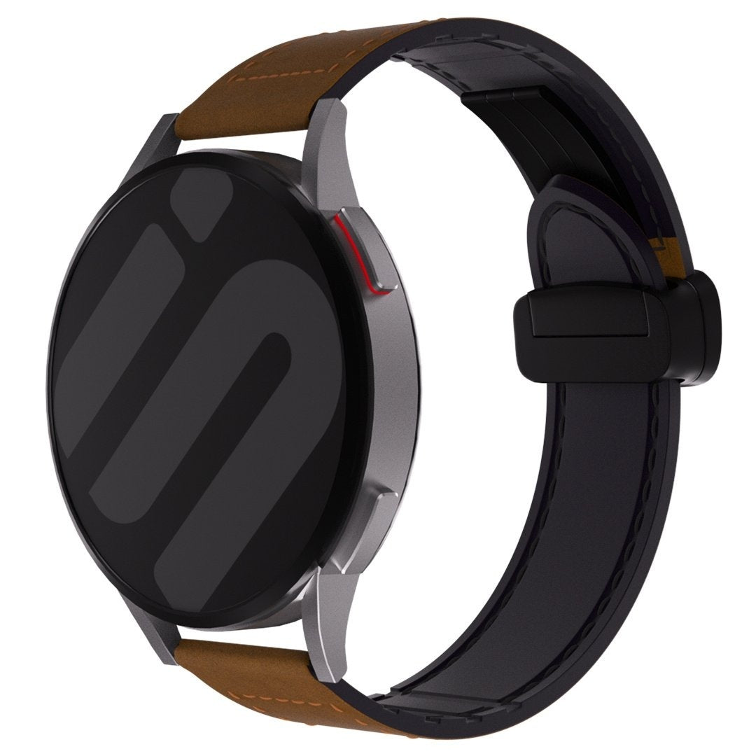 Amazfit Balance 2 Leather Strap with D-Buckle (Dark Brown)