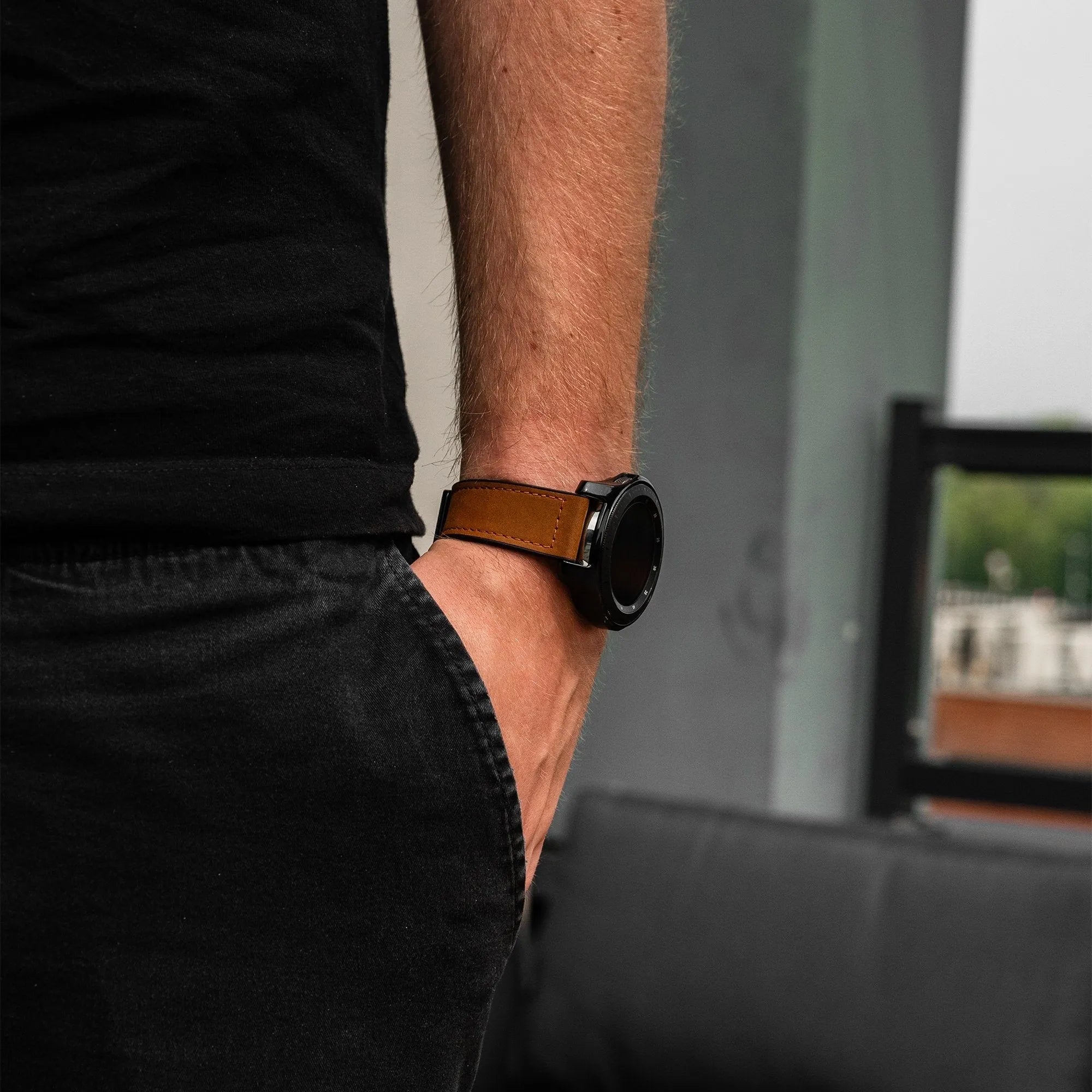 OnePlus Watch 3 Leather Strap with D-buckle (Dark Brown)