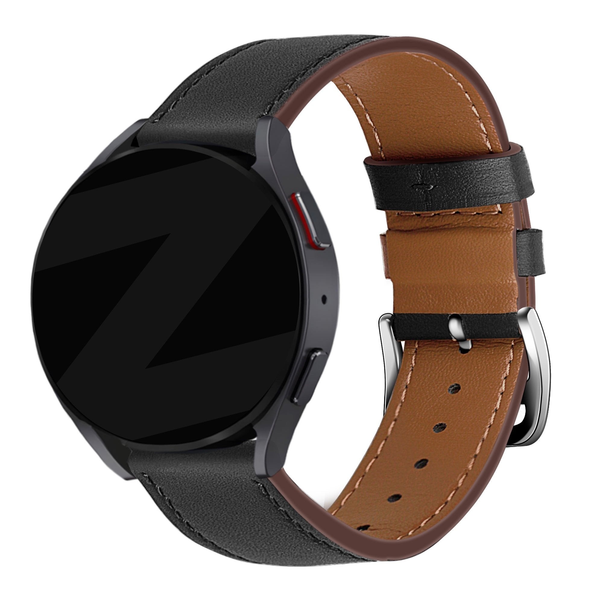 Bandz Suunto Vertical Leather Strap 'Deluxe' (Black)