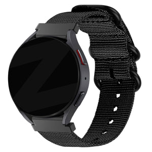 Bandz Amazfit Balance 2 Buckled Nylon Strap (Black)