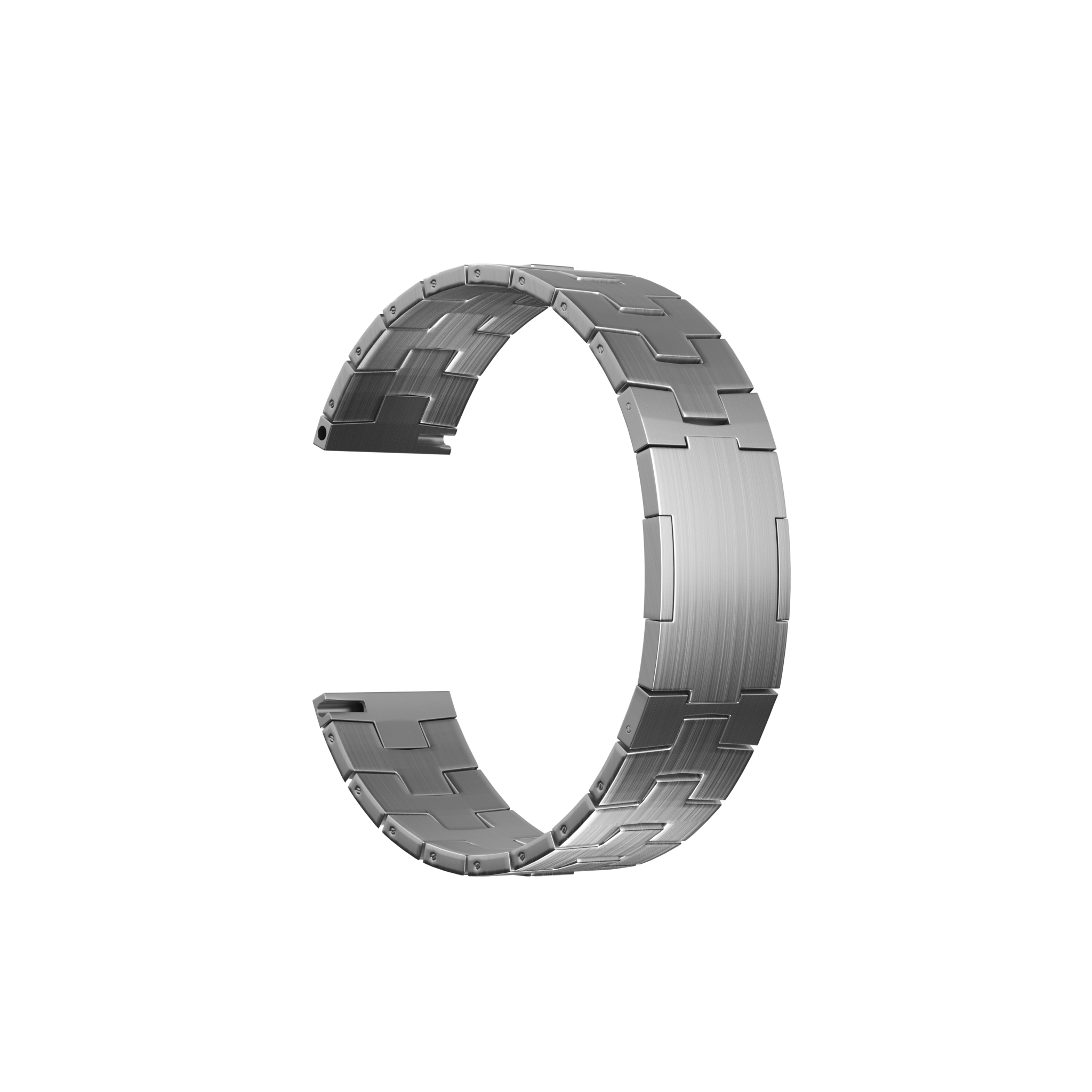 Suunto 9 Peak Titanium Grain Strap (Flat Buckle) (Silver)