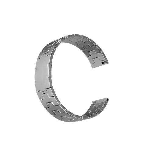 Redmi Watch 5 Active Titanium Grain Strap (Flat Buckle) (Silver)