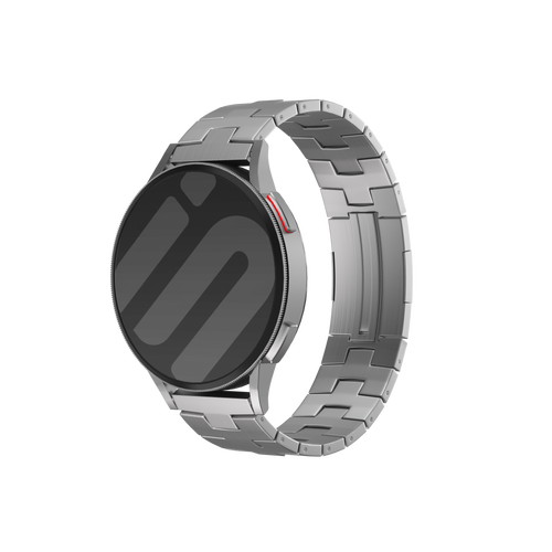 Polar Street X Titanium Grain Strap (Flat Clasp) (Silver)