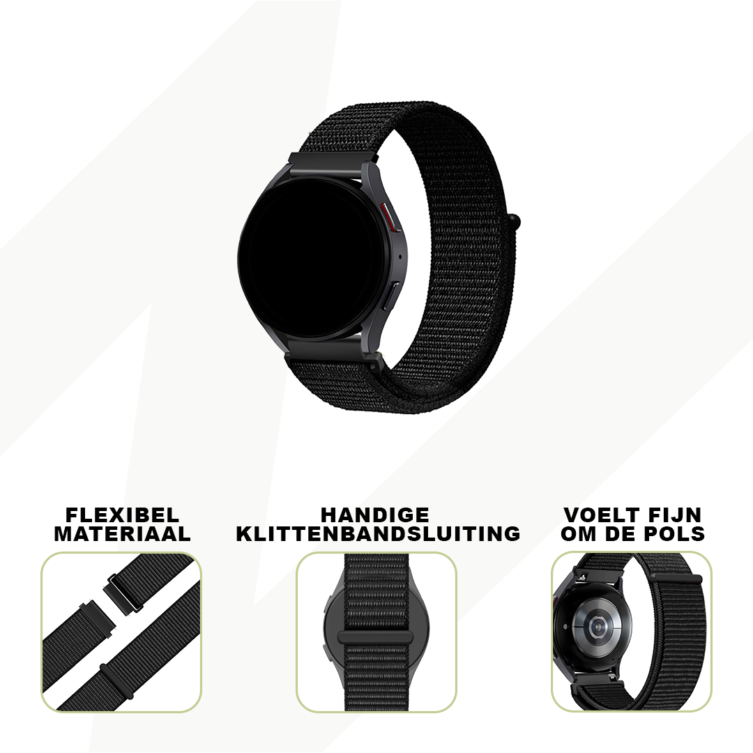 Bandz Garmin Venu 2 Nylon Loop Strap (Black)