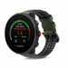 Polar Vantage M Silicone/Leather Strap (Black/Green)