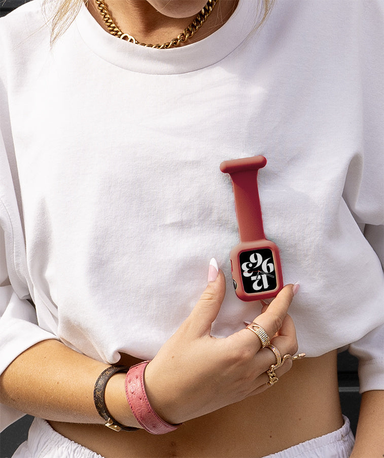 Apple Watch Nurse Fob with Protective Case (Red)