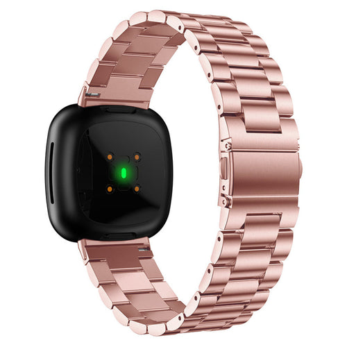 versa 3 steel strap pink 1