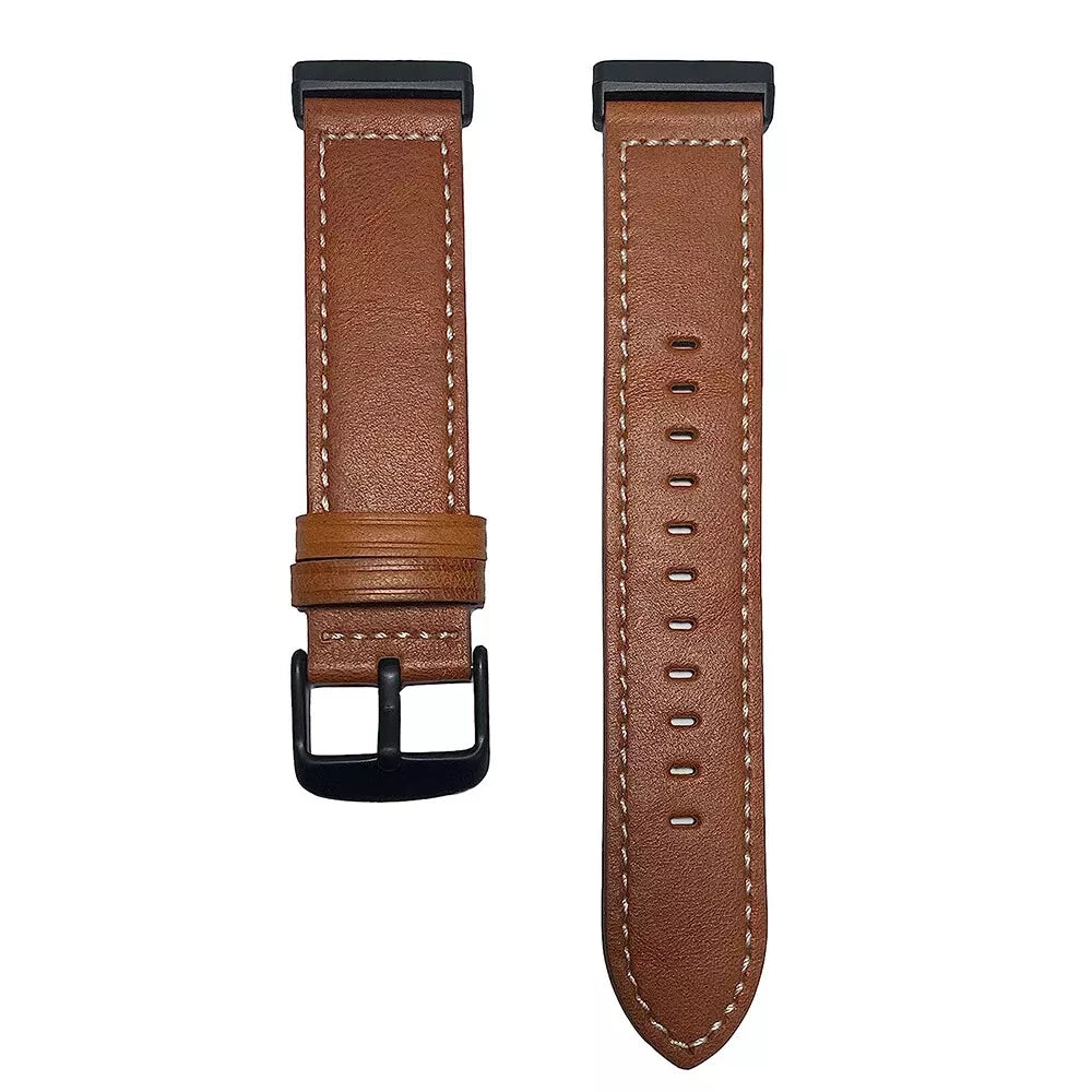 Fitbit Sense Modern Leather Strap (Brown)