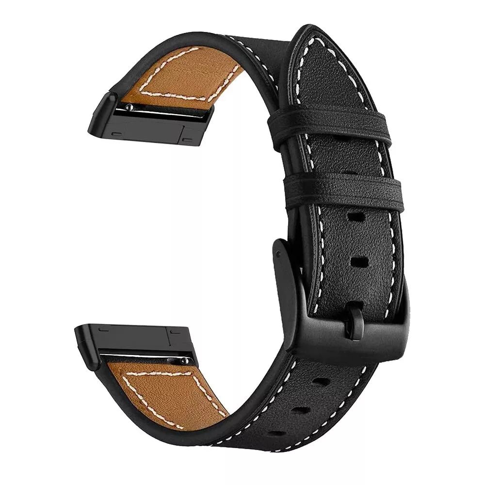 Fitbit Versa Leather Strap (Black)