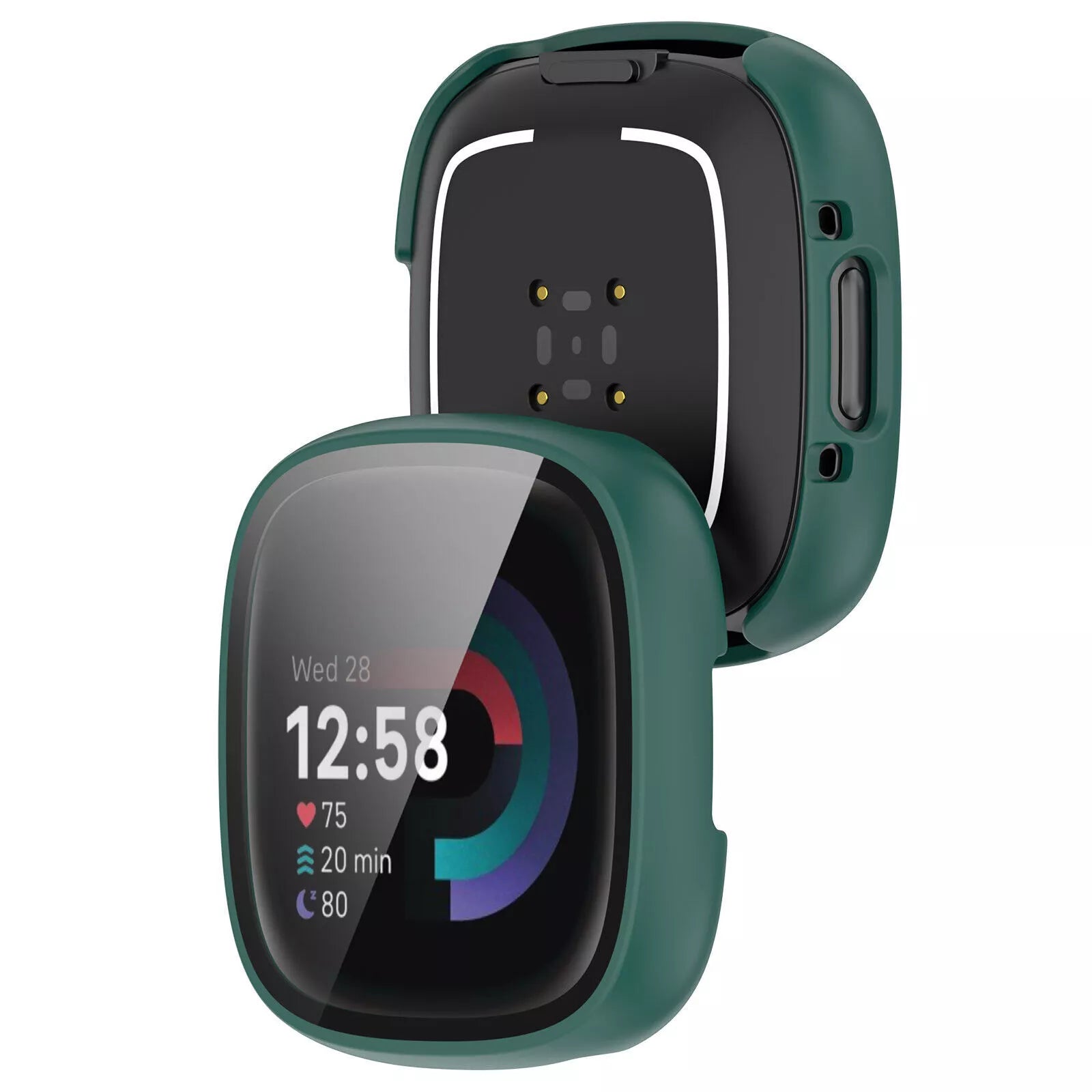 Fitbit Versa 4 / Sense 2 Hard Case with Glass (Green)