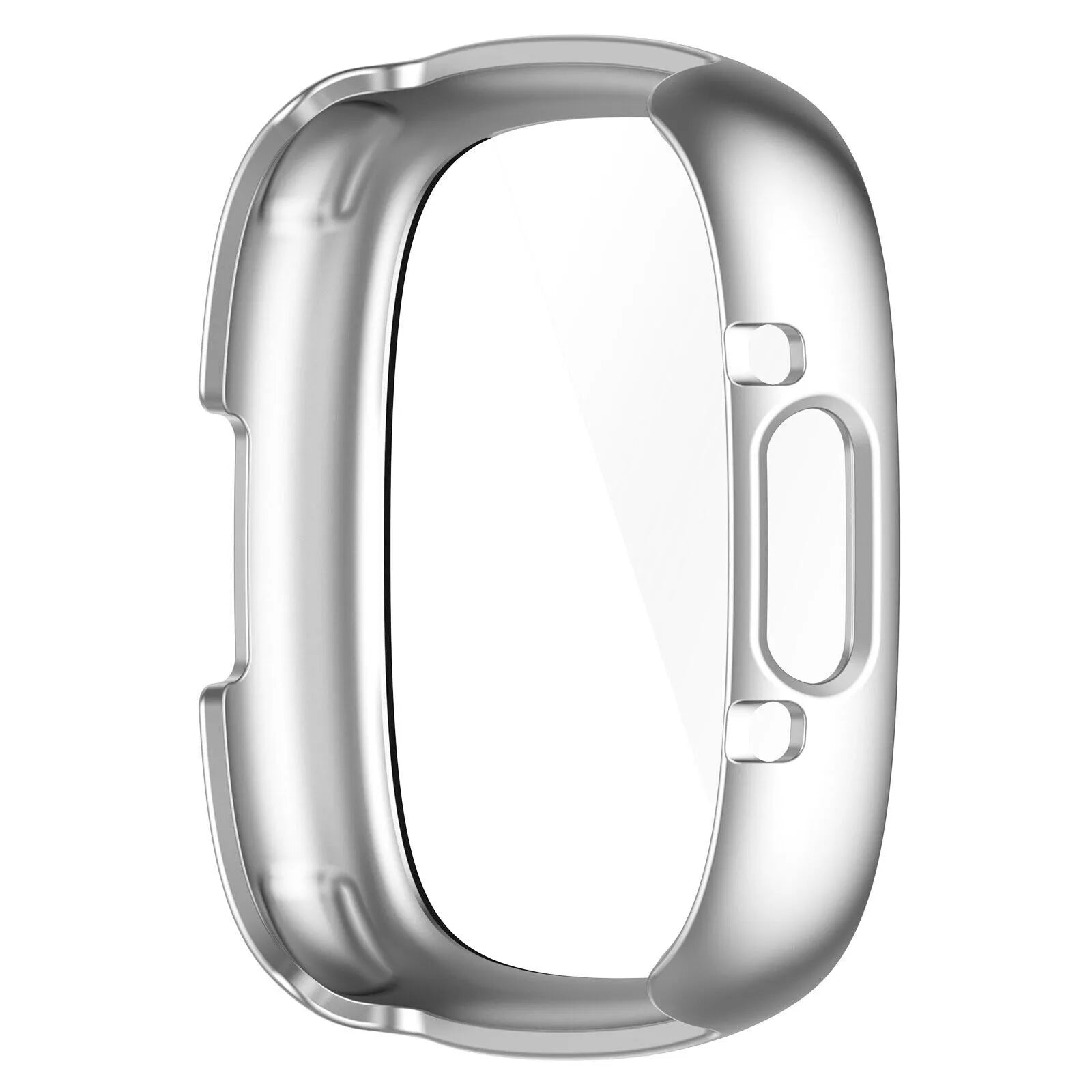 Fitbit Versa 4 / Sense 2 Hard Case with Glass (Silver)