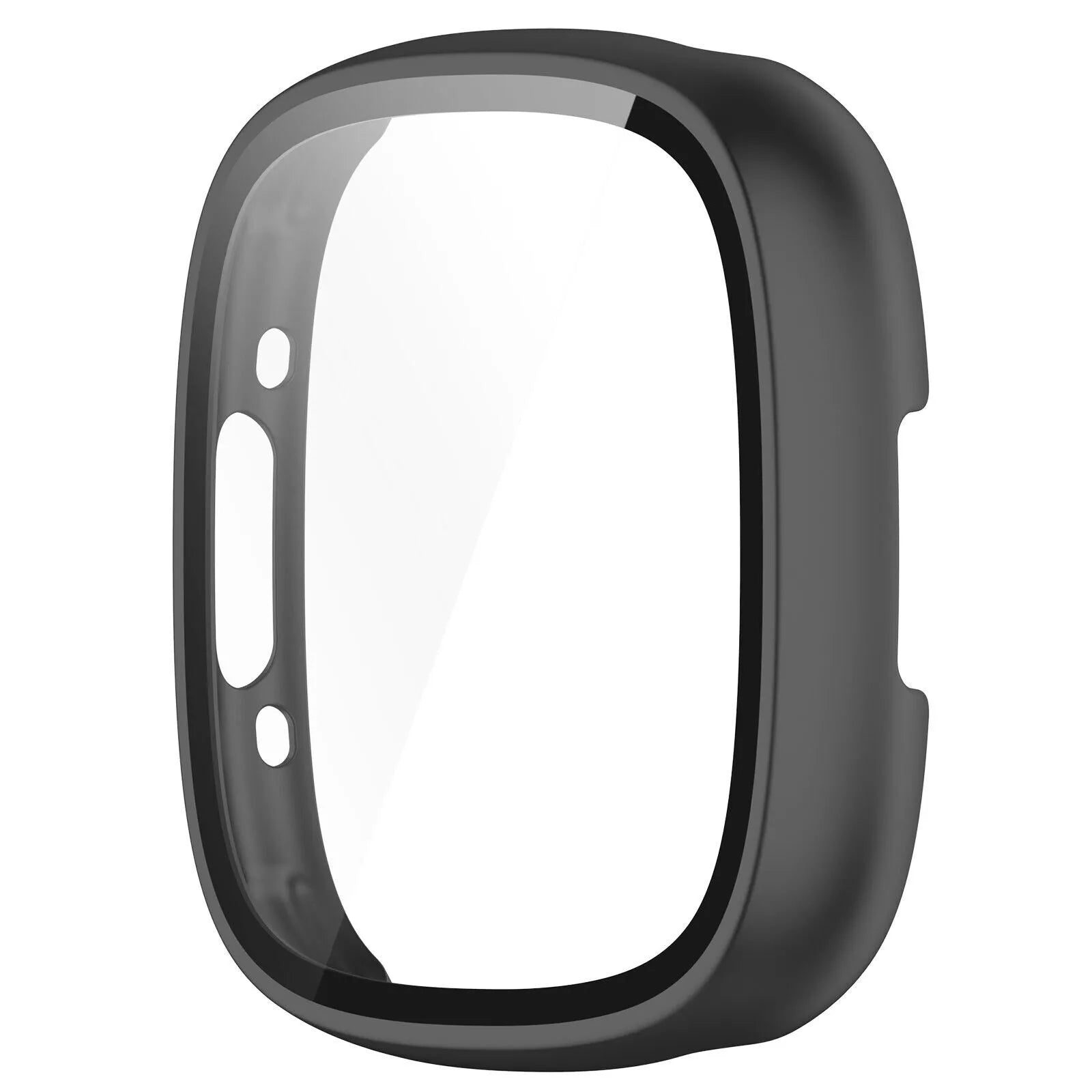 Fitbit Versa 4 / Sense 2 Hard Case with Glass (Black)