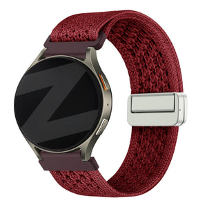 Bandz Withings Steel HR Sport Vintage Nylon Strap (Wine Red)