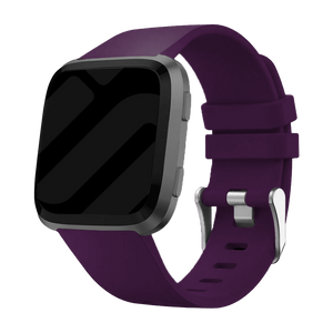 Fitbit Versa/Versa 2 Silicone Strap with Buckle (Dark Purple)
