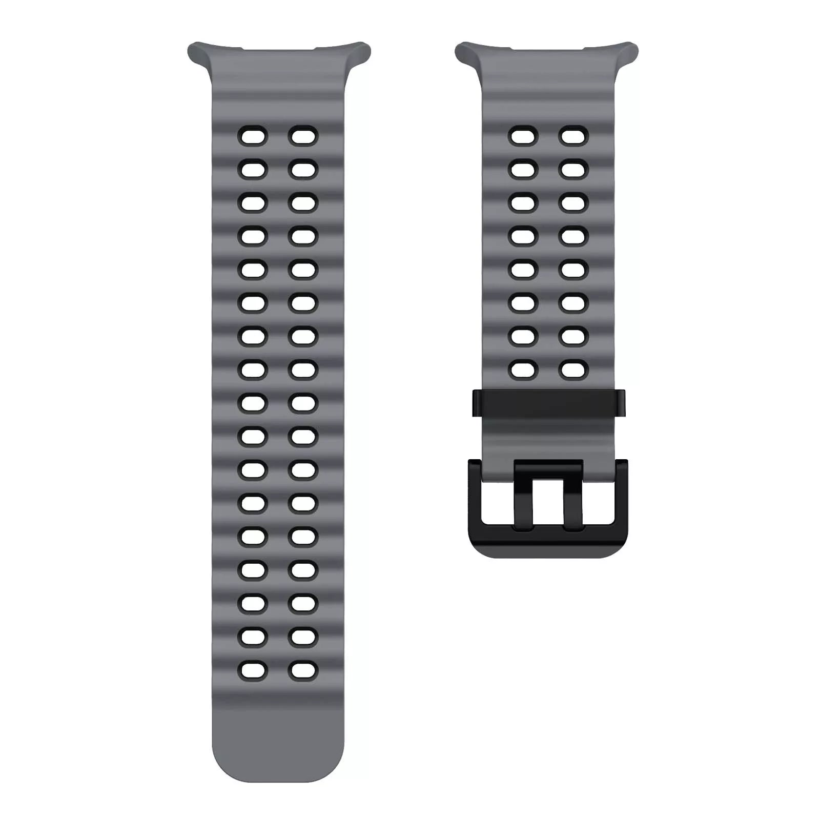 Samsung Galaxy Watch Ultra Wave Silicone Strap (Gray/Black)