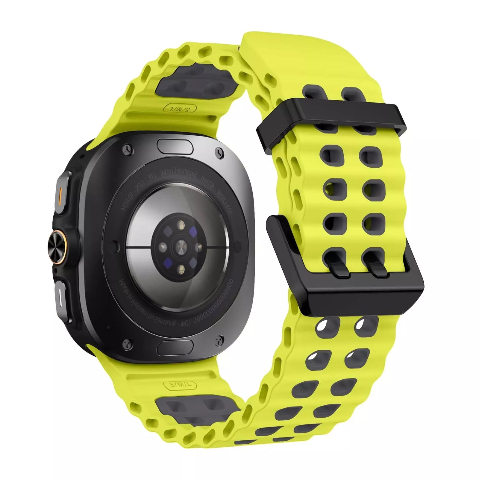 Samsung Galaxy Watch Ultra Wave Silicone Strap (Lime/Dark Gray)