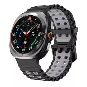 Samsung Galaxy Watch Ultra Wave Silicone Strap (Black/Grey)