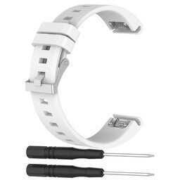 Garmin Instinct E - 45mm Glossy Silicone Strap (White)