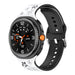 Samsung Galaxy Watch 8 Classic Flower Silicone Strap (White/Black)