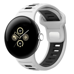 Google Pixel Watch 4 - 45mm Sport Duo Strap (White/Black)
