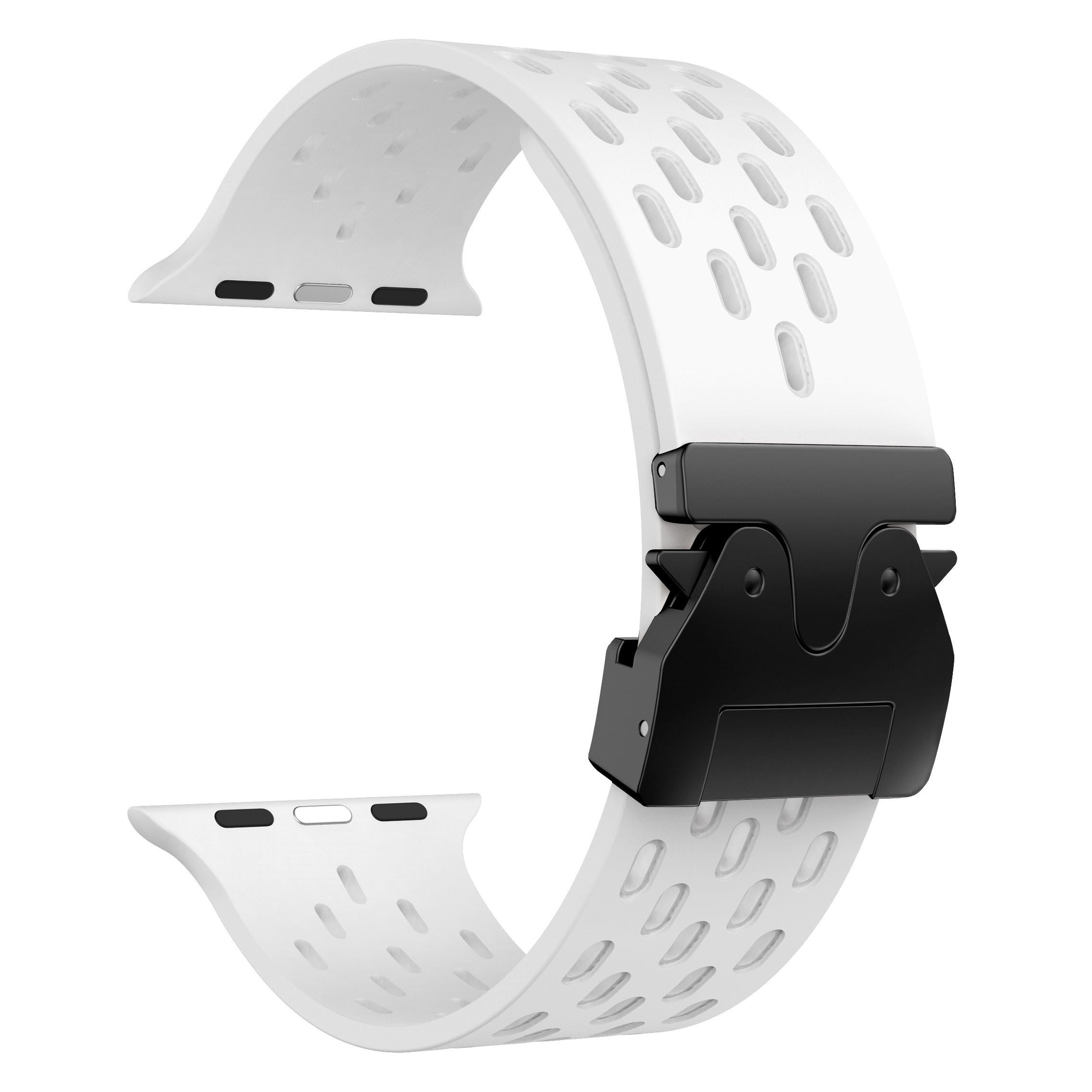 Apple Watch Silicone Air Strap with P-Buckle (White)