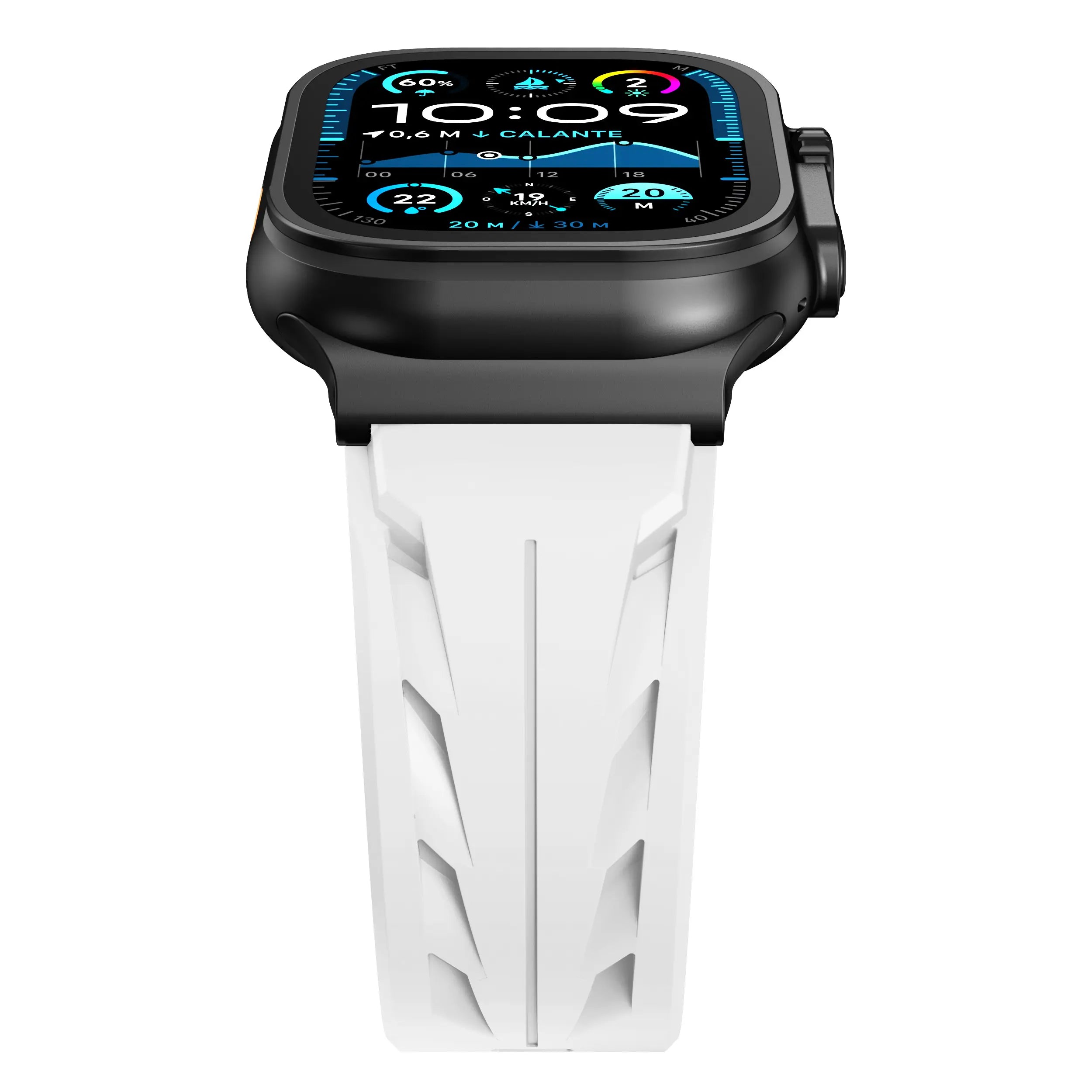 Apple Watch Race Silicone Strap (White)