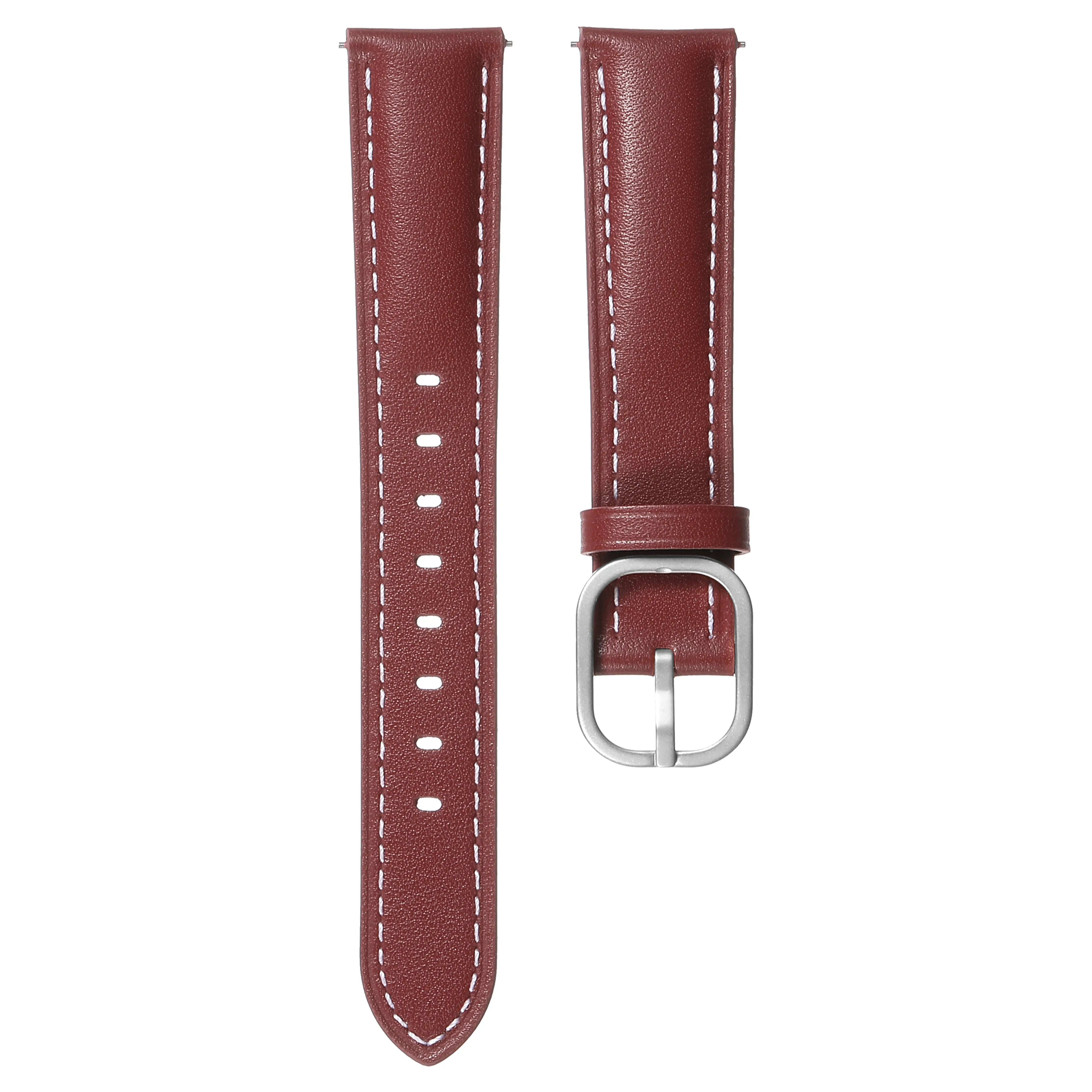 Fossil Gen 6 - 42mm Square Leather Strap (Wine Red)