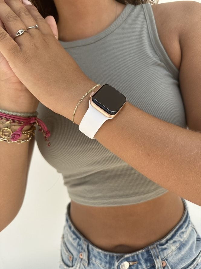 xoxo Wildhearts Apple Watch Silicone Strap (White)