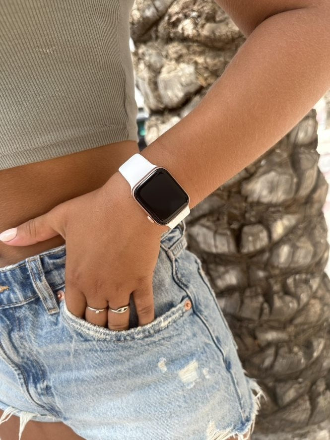 xoxo Wildhearts Apple Watch Silicone Strap (White)
