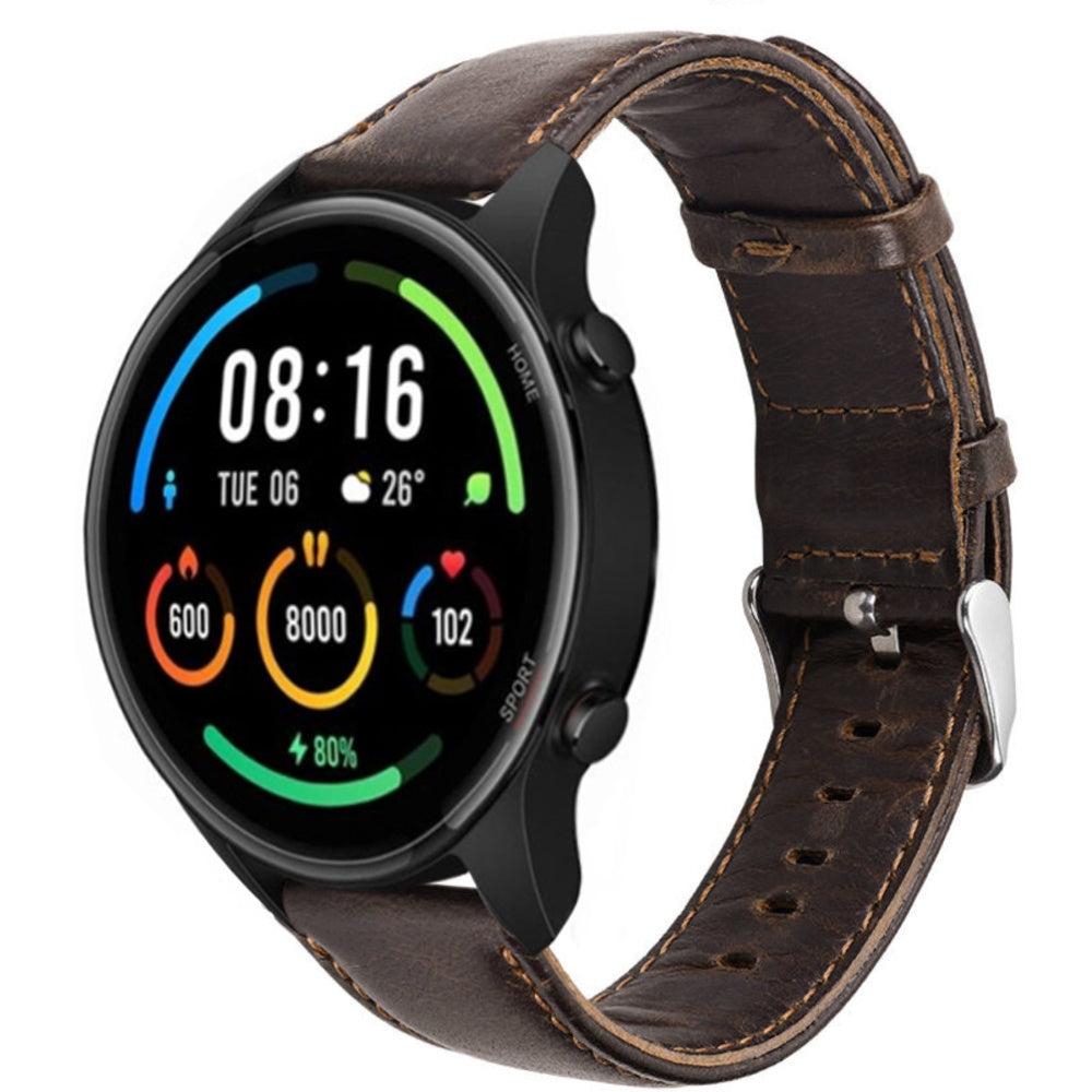 xiaomi-mi-watch-leren-bandje-donkerbruin