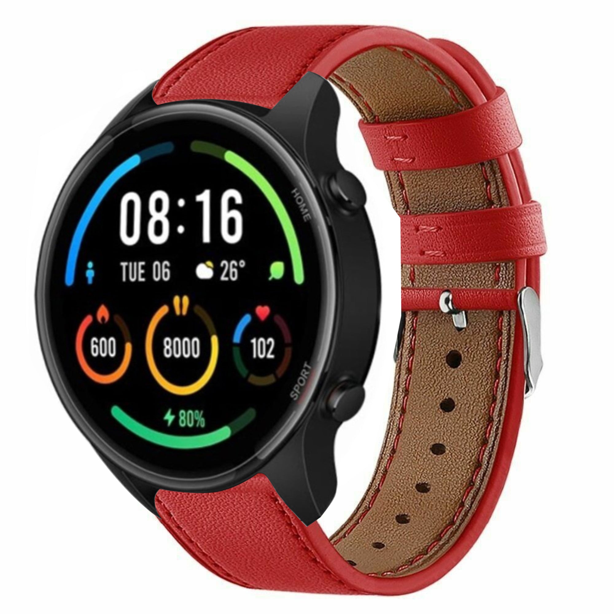 xiaomi-mi-watch-leren-bandje-rood