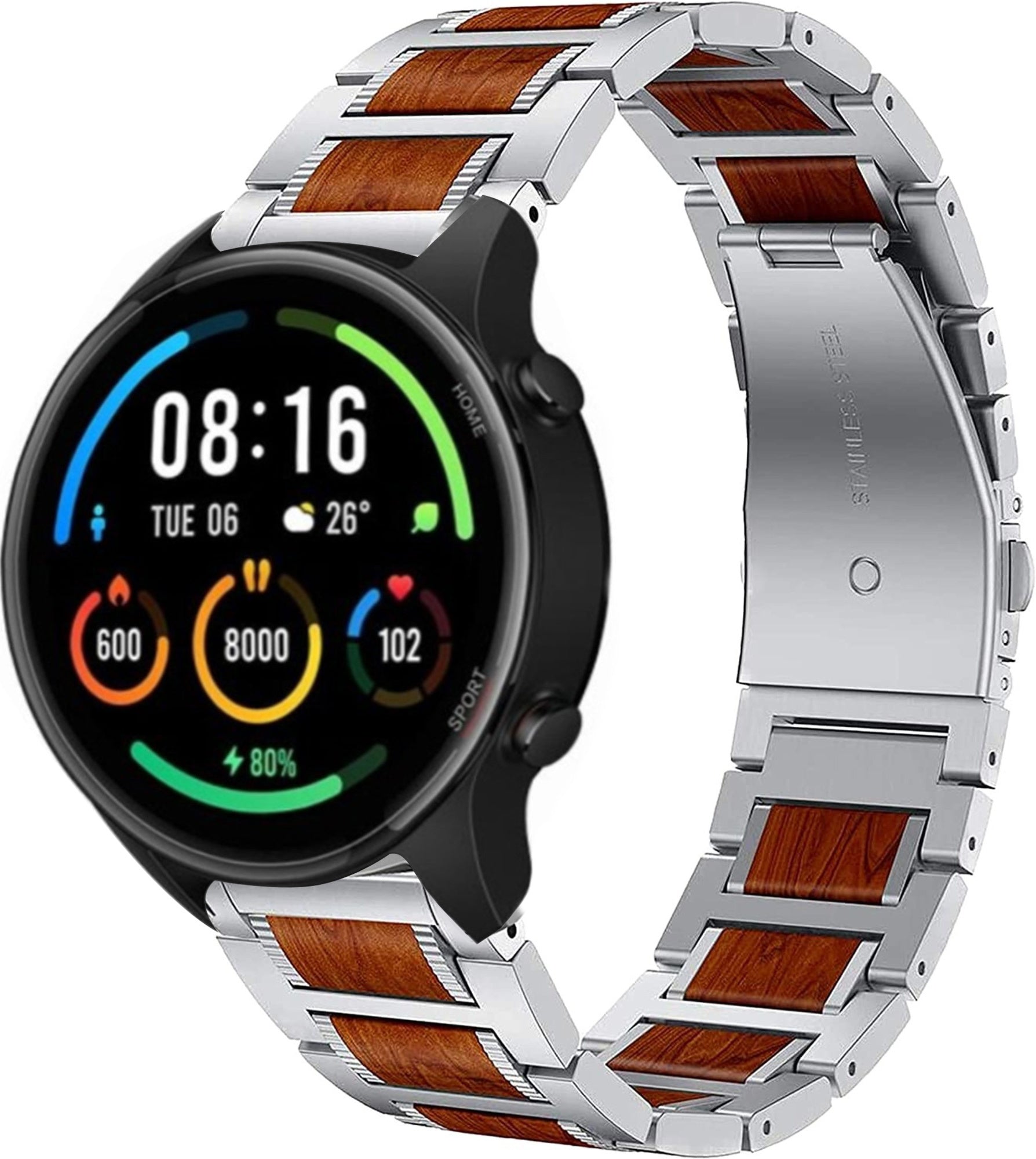 xiaomi-mi-watch-stalen-houten-band-zilver