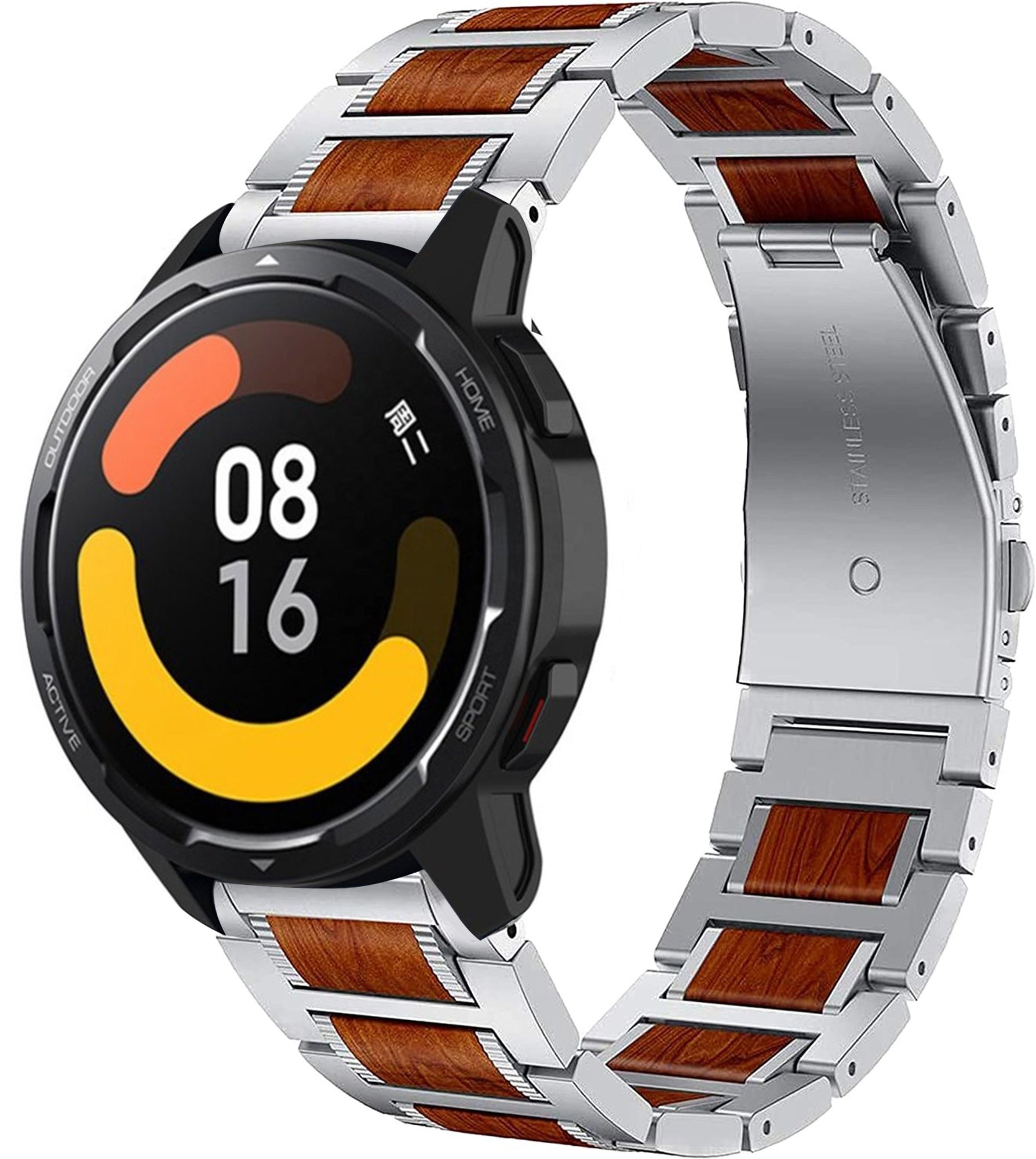 xiaomi-watch-s1-stalen-houten-band-zilver