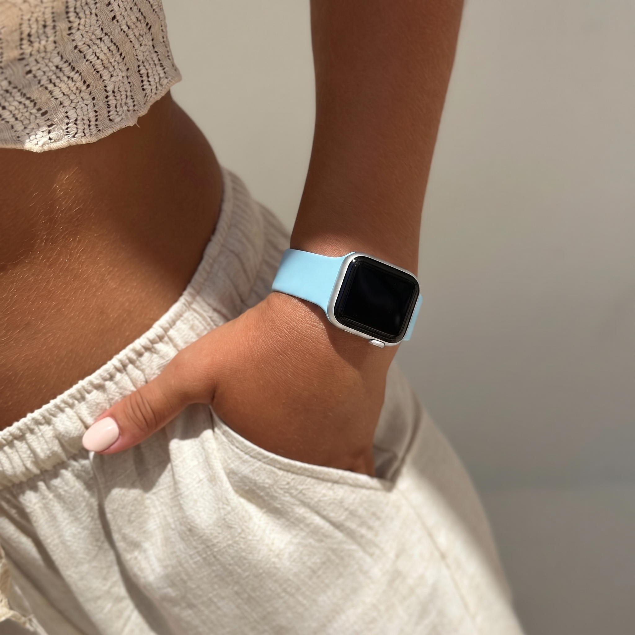 xoxo Wildhearts Apple Watch Silicone Strap (Light Blue)